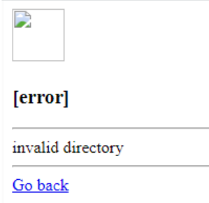 Invalid input characters leads to invalid directory